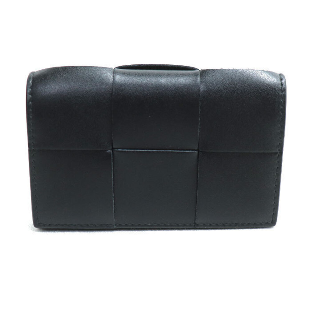 Bottega Veneta Intrecciato Cassette Business Card Case Wallet Black Green